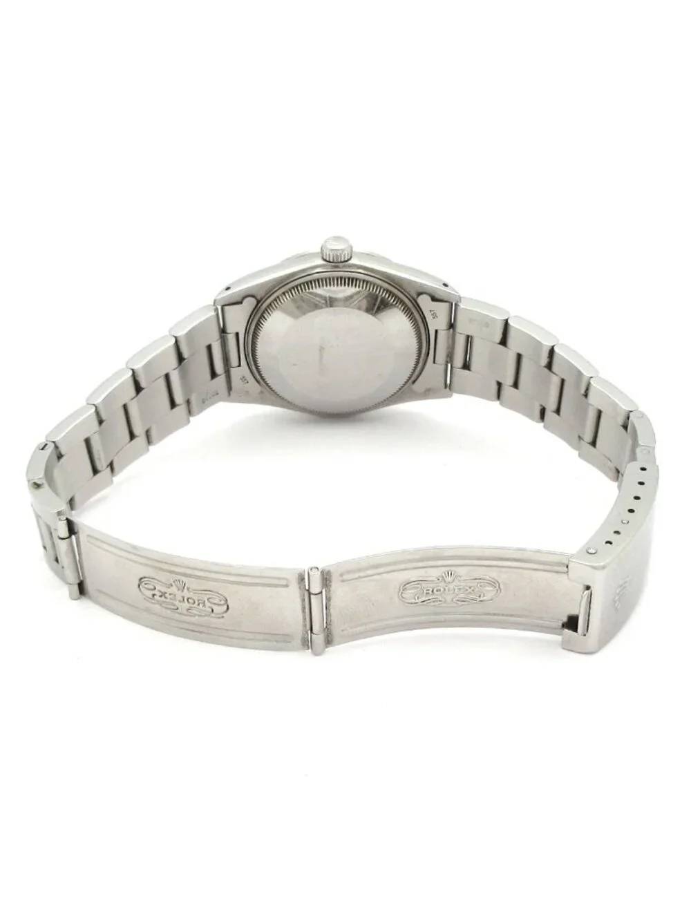 Rolex Watch Oyster Perpetual Date SS Plastic Crystal 13 Frames Silver